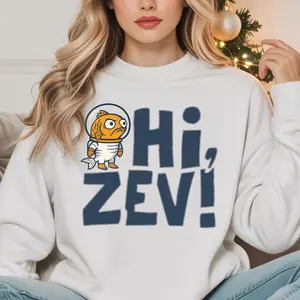 Hi Zev Sweatshirt, Princess Donut Shirt, Dungeon Crawler Carl Hoodie, Cute Zev from DCC, Hi Zev! Shirt, Funny LitRPG book tee