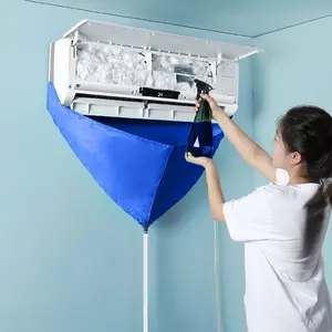 Air Conditioner Cleaning Kit, Wall-Mounted Washing Bag with Drain Hole, Dust-Proof Waterproof Maintenance Tool Set, No Power Required