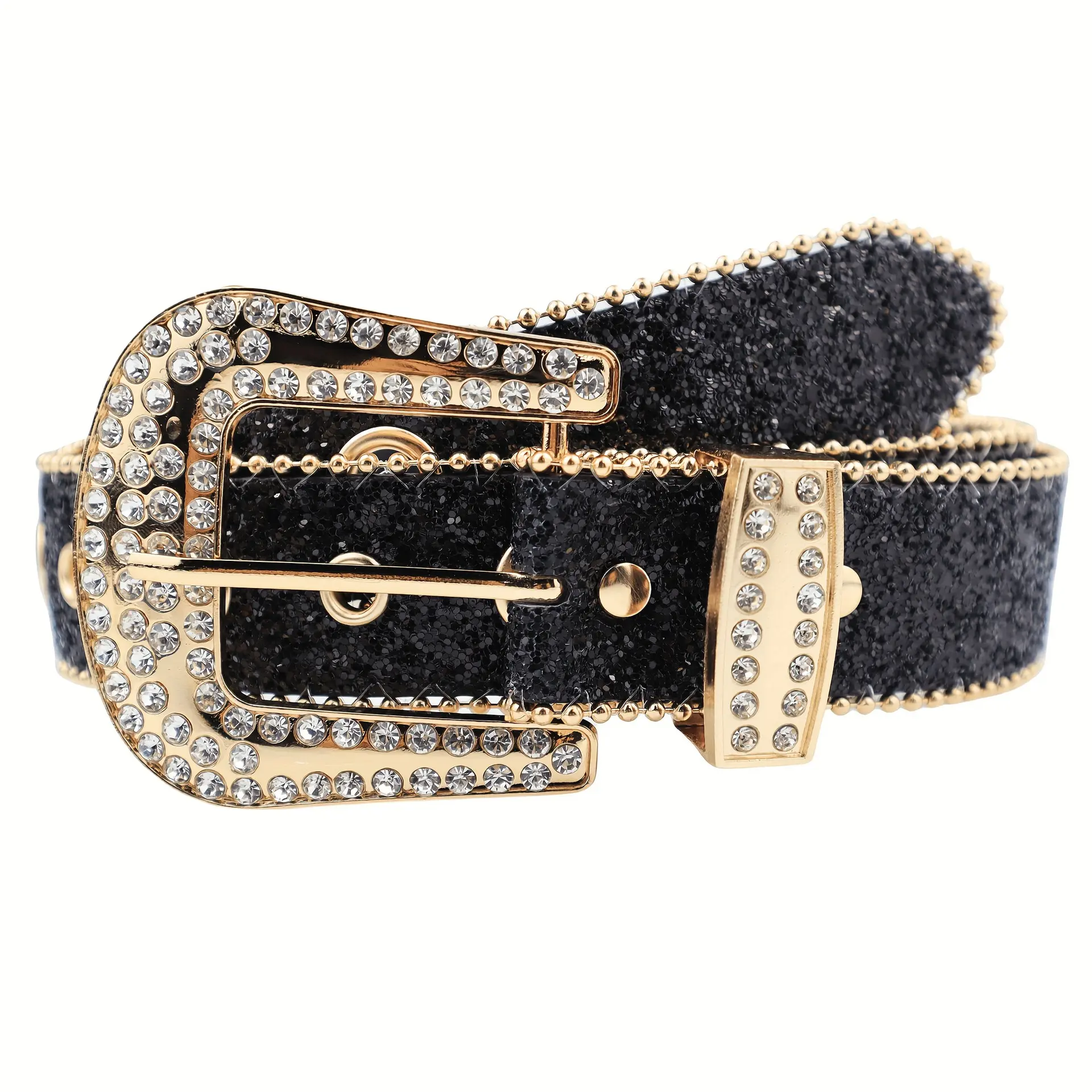 Gold buckle, black, size M, width 3.8CM