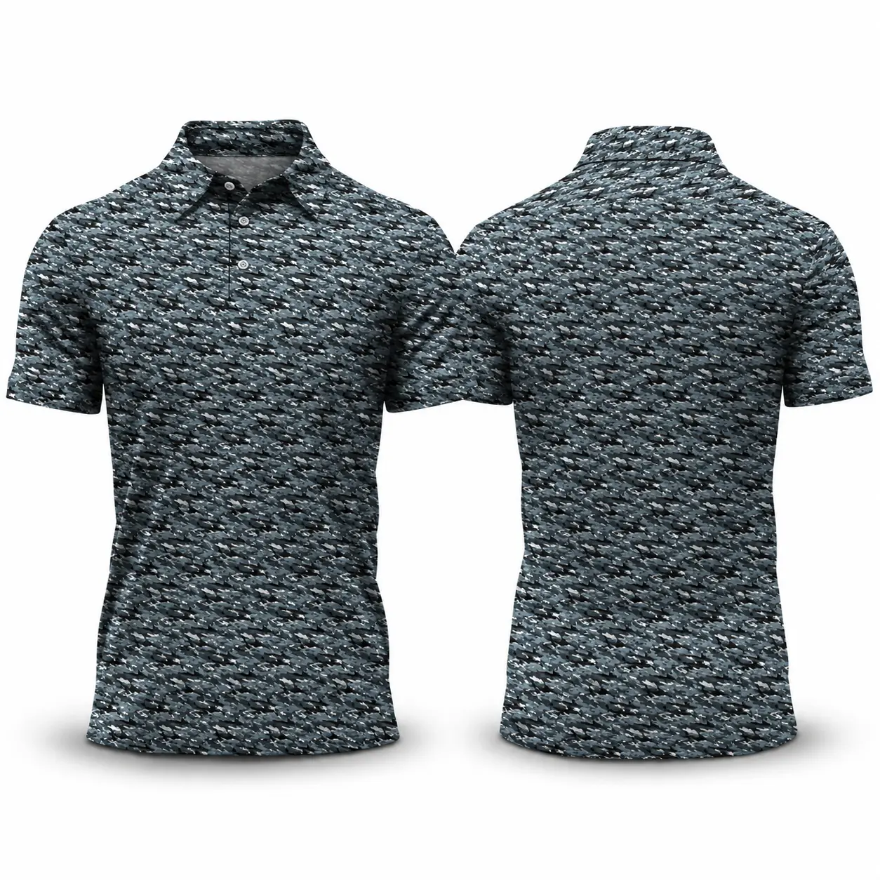 Bogey Bros Camo Crazy Golfer Pattern Men's Performance Golf Polo Shirt – Hunting Masters Tournament Edition