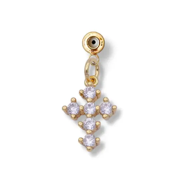 Kinsey Designs: Cross Drop Charm in Gold