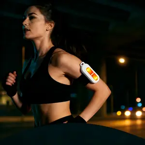 3-in-1 Running Safety Light & 130dB Personal Alarm - Red/Blue Strobe Lights, White LED, Clip-On Wearable with Keychain. Ideal for Cycling, Walking, Emergencies, Outdoor Activities. Hands-Free Protection & Bicycle Visibility Aid for Runners & Cyclists