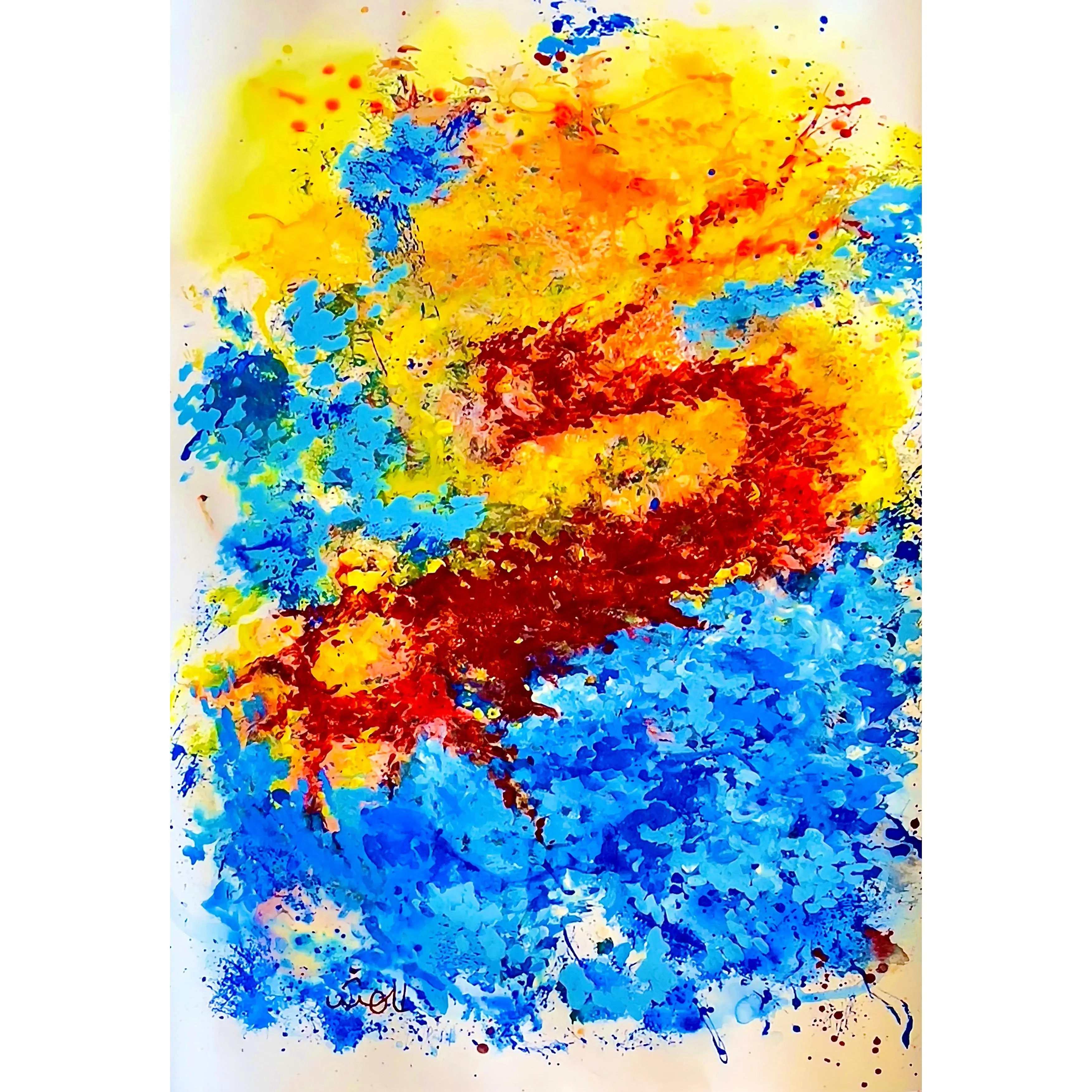 Halley's Comet, Wall Art Contemporary Acrylic Painting