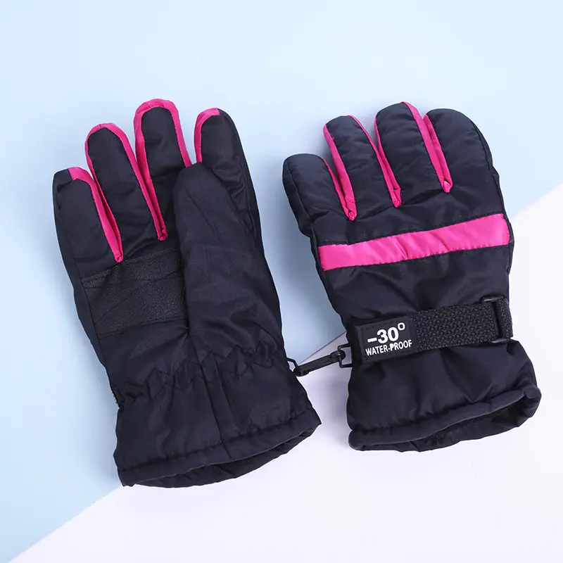 Kids’ Ski Gloves,Waterproof & Windproof Grip Tech for -5℉ Adventures,Thickened Plush Liner,Anti-Slip Palm