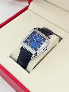 Men's Square Business Watch, Japanese Korean Style, Party Gift, Fashion Casual Quartz Wristwatch, Youth Student Social Guy, Leather Strap Watch