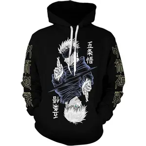 Gojo Satoru Hoodie Costume Cosplay Sweatshirt Sweater Hooded Pullover