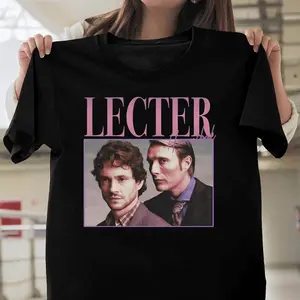 Hannigram Hannibal Lecter Will Graham TV Show Couple Ship Fan Art Graphic V40993 Unisex T-Shirt, Size Up to 5XL