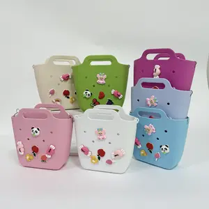 2025 Summer Storage Bag Hole Bag Beach Bag Vegetable Basket Large Capacity Waterproof Holiday Essential Camping Accessories