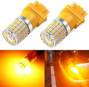 PHINLION 3157 LED Bulb Amber Yellow, Super Bright 3156 4157 3157NA LED Blinker Bulbs for Rear Front Turn Signal Parking DRL Side Marker Lights, Non-polarity,