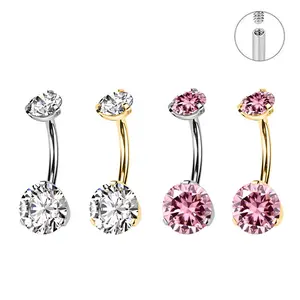 Hypoallergenic G23 Titanium Belly Ring | Internally Threaded Design (Safe for Belly Piercings)