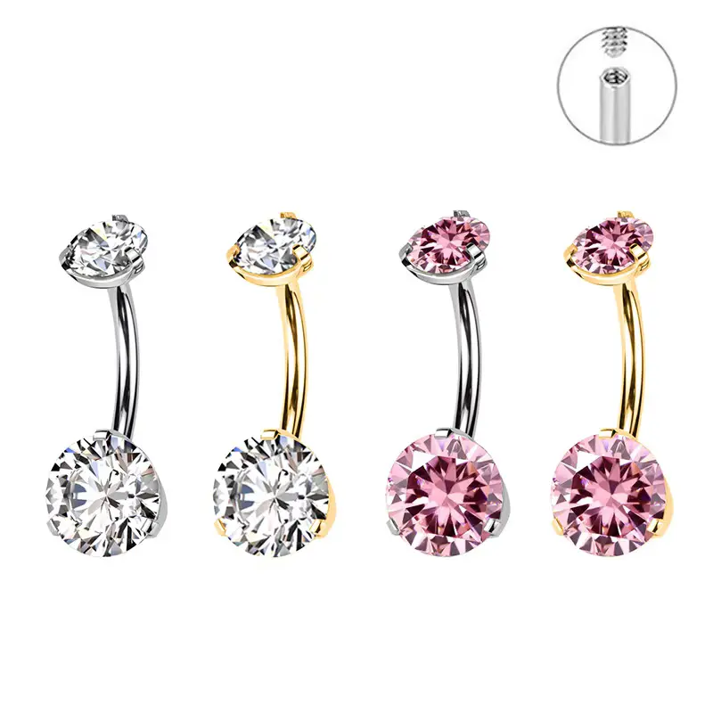 Hypoallergenic G23 Titanium Belly Ring | Internally Threaded Design (Safe for Belly Piercings)