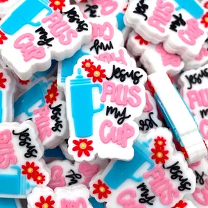 Jesus Fills My Cup 3.0 Silicone Focal Beads - DIY Beading & Crafting Supplies