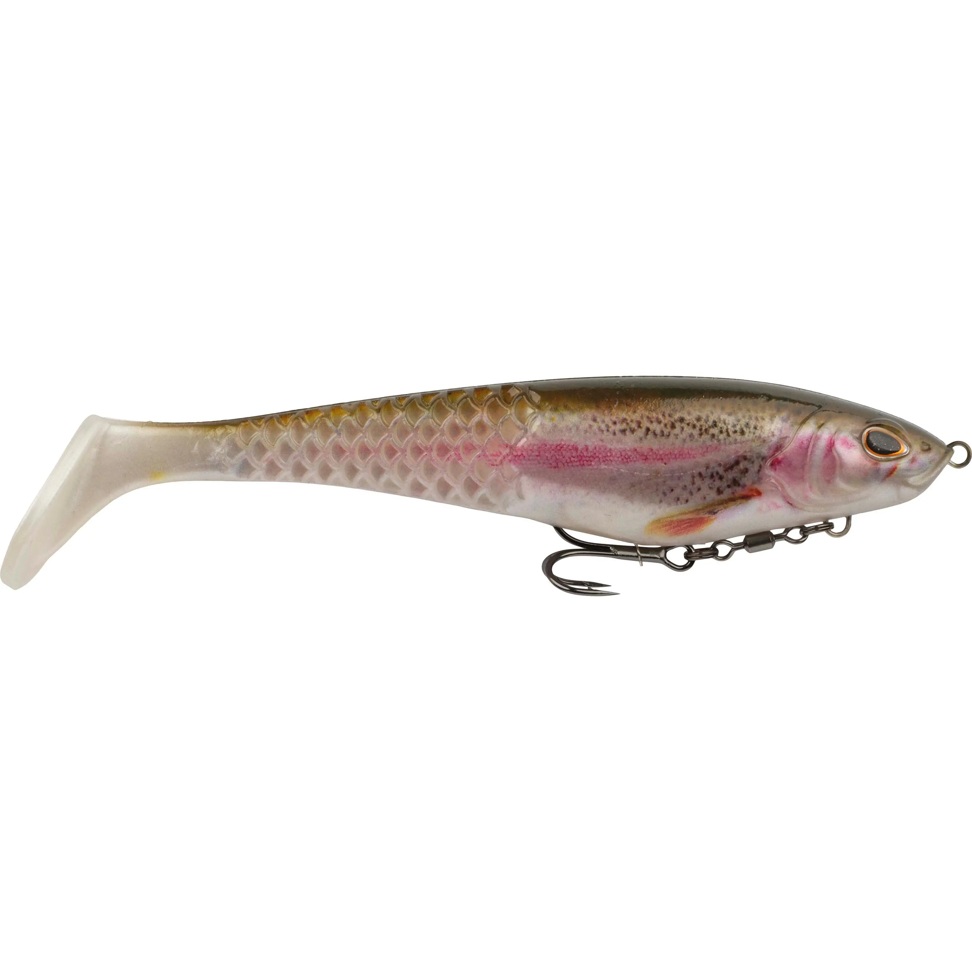 Berkley PowerBait CullShad Pre-Rigged Soft Body Swimbait - 6 in Fishing Gear, Action-Driven, Fast Setup Harness, Honey Comb Durab, Large Profile