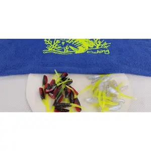 Cam's 2"(HOLOGRAM FLAKE) RED BLACK & CHARTREUSE/MONKEY MILK & CHARTREUSE 100pc (SPLIT SET) Stinger Shad Crappie Soft Jigs [A Cam's Exclusive]