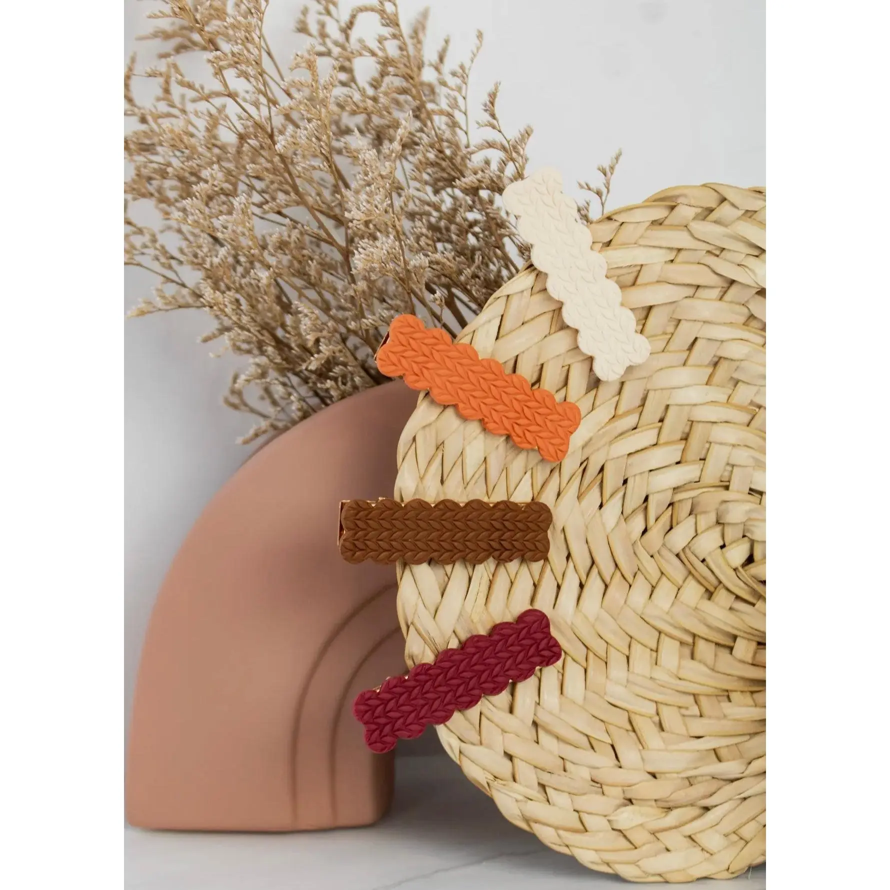 CABLE KNIT HAIR BARETTE
