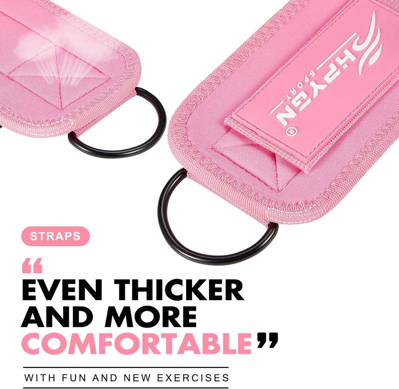 Ankle Straps for Cable Machines Kickbacks - Adjustable Comfort Ankle Cable Attachments for Gym Ankle Cuff Cable Machine Glute Kickback Straps - Leg Extensions, Curls & Ankle Cuffs Women