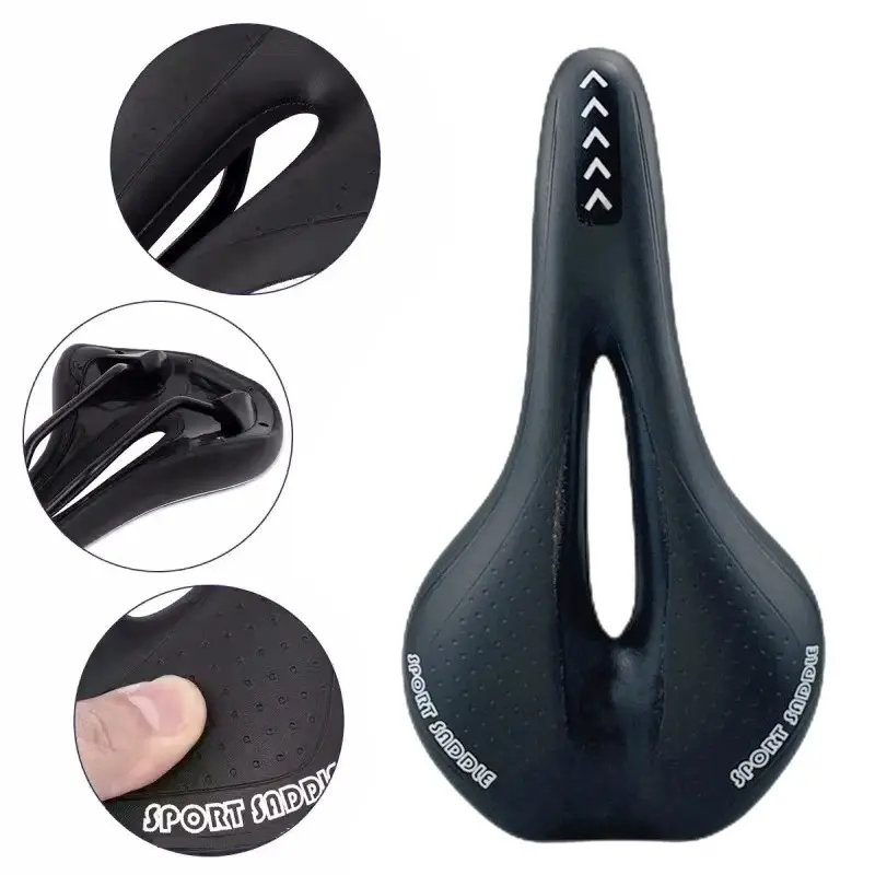 Soft Gel Comfort Bike Seat Breathable Hollow Design Universal Cycling Saddle for Men Women