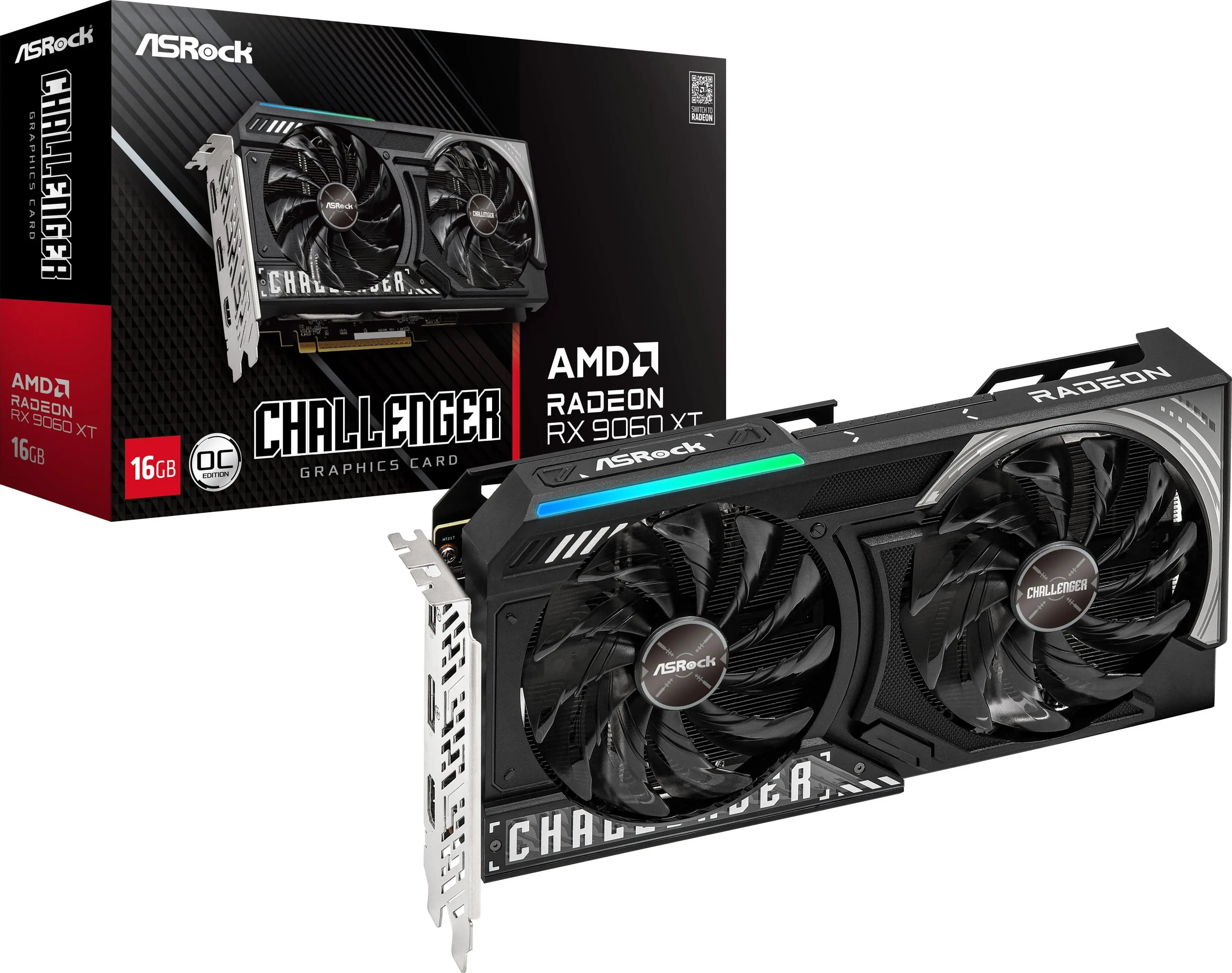 Challenger Radeon RX 9060 XT 16GB GDDR6 PCI Express 5.0 x16 Graphics Card