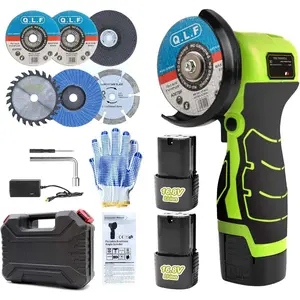 Cordless Brush Angle  Kit, 19500rpm Mini Electric Angle Grinding Tool with 2 count 16.8V 2000mAh  and 6- Discs,  Handheld  for Metal
