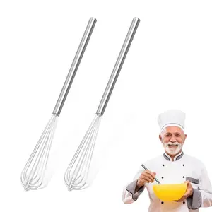 2 PCS Mini Whisk, 10 Inch Mini Whisk，Small Whisks for Cooking, Stainless Steel Mini Whisk Set - Essential Tiny Wire Whisk for Whisking, Beating, Blending Eggs & Sauces