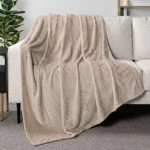 PAVILIA Throw Blanket for Couch Bed, Soft Fleece Throws for Sofa Chair, Fuzzy Waffle Textured Blanket, Cozy Warm Lightweight All Season Blanket Throw, 50x60 to 60x80 Inches