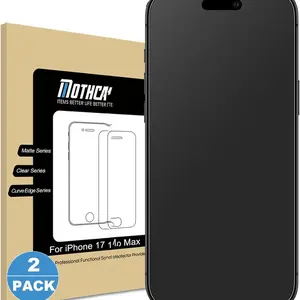 Mothca 2-Pack Matte Tempered Glass Protective Screen Protector for iPhone Models, Anti-Glare & Fingerprint Resistant Design, Bubble-Free Installation