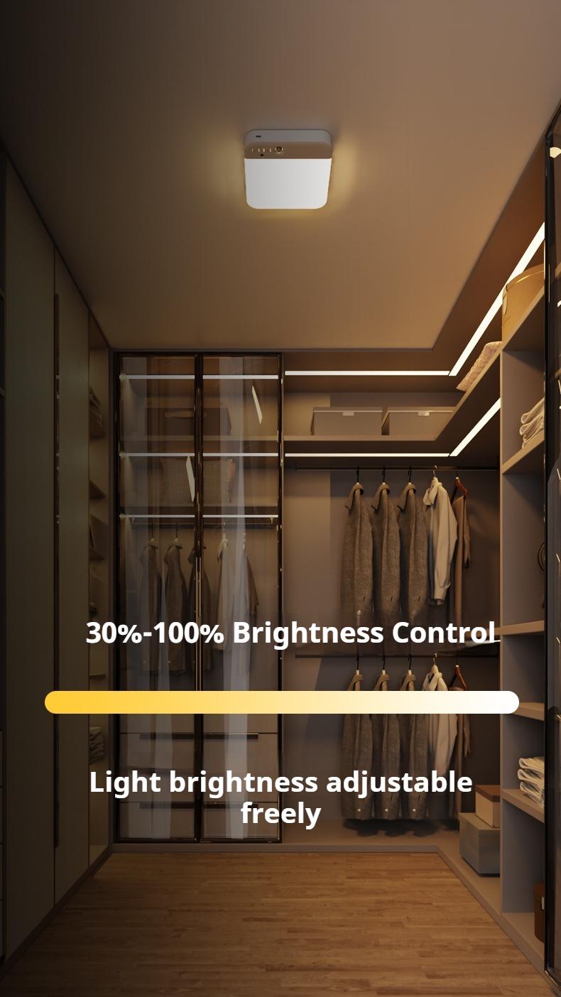 Rechargeable Motion Sensor Ceiling Light with Remote Wireless Battery Operated Waterproof for Bathroom Stairs Hallway Garage Shed Motion Sensor Functionality & Versatile Usage