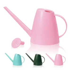 Bamworld Watering Can for Indoor Plants Long Spout Watering Cans for Garden Plants Indoor Outdoor Small Water Can for House Flower 1.8L 60oz 1/2 Gallon(Pink)