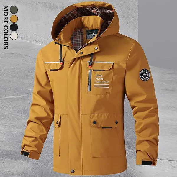 Men's Winter Outdoor Hiking Jacket Windproof Warmth Versatile Coat with Many Pockets, Windproof Zipper Placket, Adjustable Hook & Loop Cuff Mountain Sports Jacket Men's Winter Outdoor Hiking Jacket Windproof Warmth Versatile Coat with Many Pockets, Windproof Zipper Placket, Adjustable Hook & Loop Cuff Mountain Sports Jacket