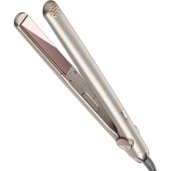 TYMO Flat Iron Hair Straightener and Curler 2 in 1 with 10s Fast Heating, 1 Inch Professional Titanium Straightening Curling Iron with 32 Adjustable Temp and Automatic Shut Off, Champagne