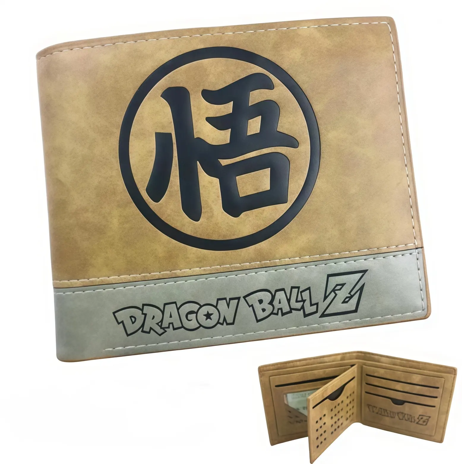 Dragon B@LL Wallet - Limited Edition Gi Kanji Symbol Design Embossed Dragon Pattern Synthetic Leather Bifold Wallet for Anime Fans with Free Gifts Travel Accessory Easy Carrying Minimalist RFID Protection Modern Fashion Stylized Character Engraving
