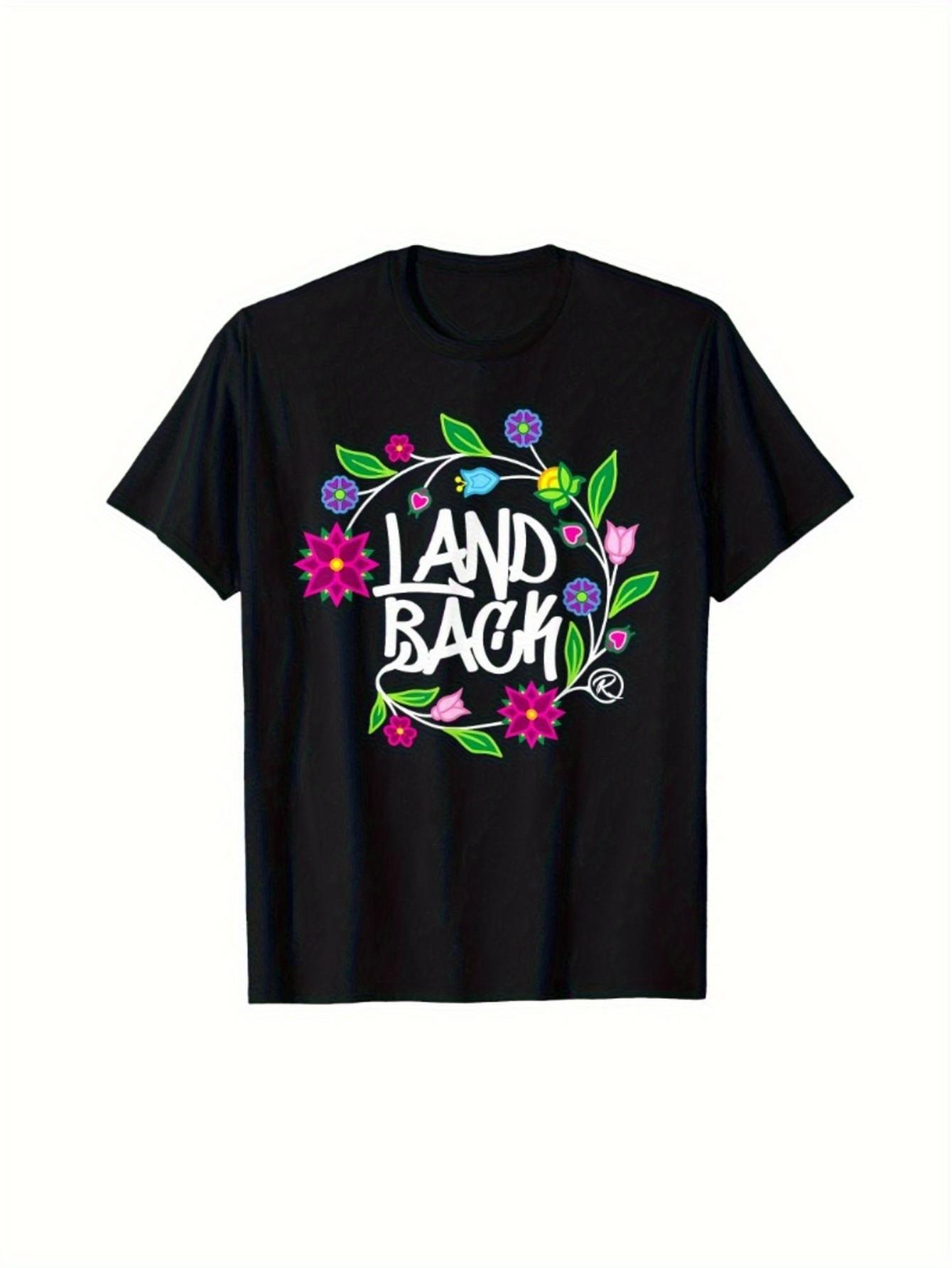 Men's Ojibwe Tribal T-Shirt - 100% Cotton Cultural Design with Anishinaabe, Dakota, Lakota, Nakoda Symbols & Clans - Indigenous Art Graphic Tee, Ojibwe Script & Land Back for casual Wear or Events (Regular Fit, Machine
