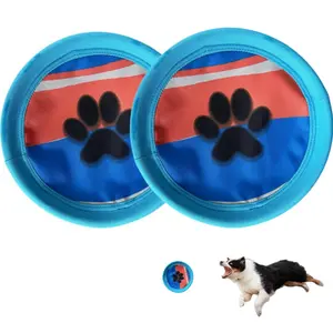 Dog Flying Disc Pet Frisbee Can Float in Water, Bite Resistant Pet Toys, Durable Chew, Outdoor Training, Sports, Throwing, Soft Frisbee