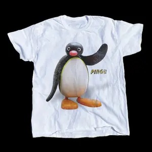 VINTAGE 1994 'PINGU' WHITE T-SHIRT