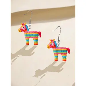 Cute Colorful Unicorn Design Dangle Earrings, Fashionable Jewelry for Women & Girls, Trendy All-match & Exquisite Jewelry for Birthday Gift, Trendy Accessories