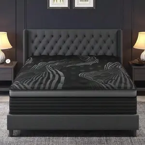 Hybrid Pocket Spring Memory Foam Mattress In A Box - 12" 14" Twin, Full, Queen, King Sizes, Medium Firm, Pressure Relief, Foam-Based, High Quality, Fiberglass-Free, Restful Sleep, Rollable Mattress, Foam-Based Mattresses, High Quality Mattresses