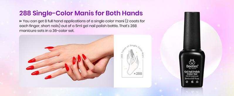 Beetles Glitter Gel Nail Polish Set 44Pcs, Holiday Red Gold Green Silver Burgundy Blue Pink Sparkle Gel Polish Kits with Base Top Coat Soak off Uv Gel Nail Polish Easter's Gift for Women