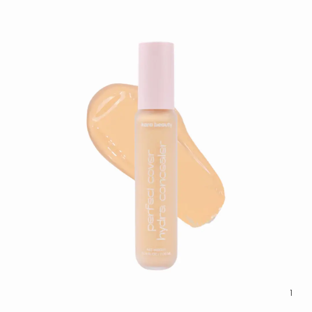 Kara Beauty Perfect Cover Hydra Concealer - Hyaluronic Acid Infused Long-Wearing Formula for Medium to Full Coverage with Natural Satin Finish