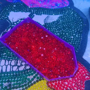 Dark Siam Transparent Glass Rhinestones