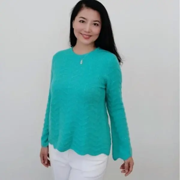 Beautiful Teal 100% Wool Sweater