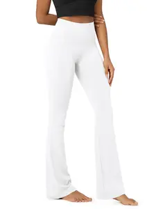 ODODOS Women's Powerful Tummy Control Flared Yoga Pants 2.0 High Waist Workout Bootcut Leggings with Inner Pocket- 29" / 31"