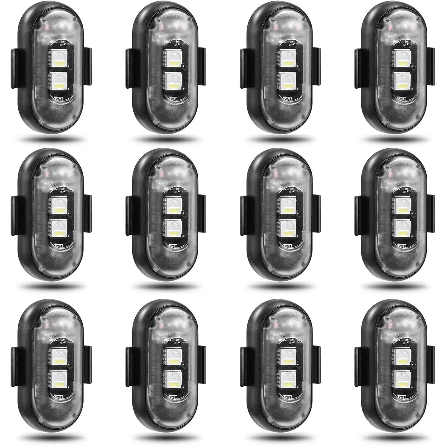 Wireless LED Lights for Car Motorcycle Truck Drone RC Aircraft Bike 8-Colors IP65 Waterproof USB High Brightness Anti-Collision with Remote Control