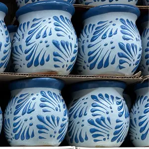 Hand-crafted Mexican Jarrito de Barro (Clay Mug) - 16oz With Handle