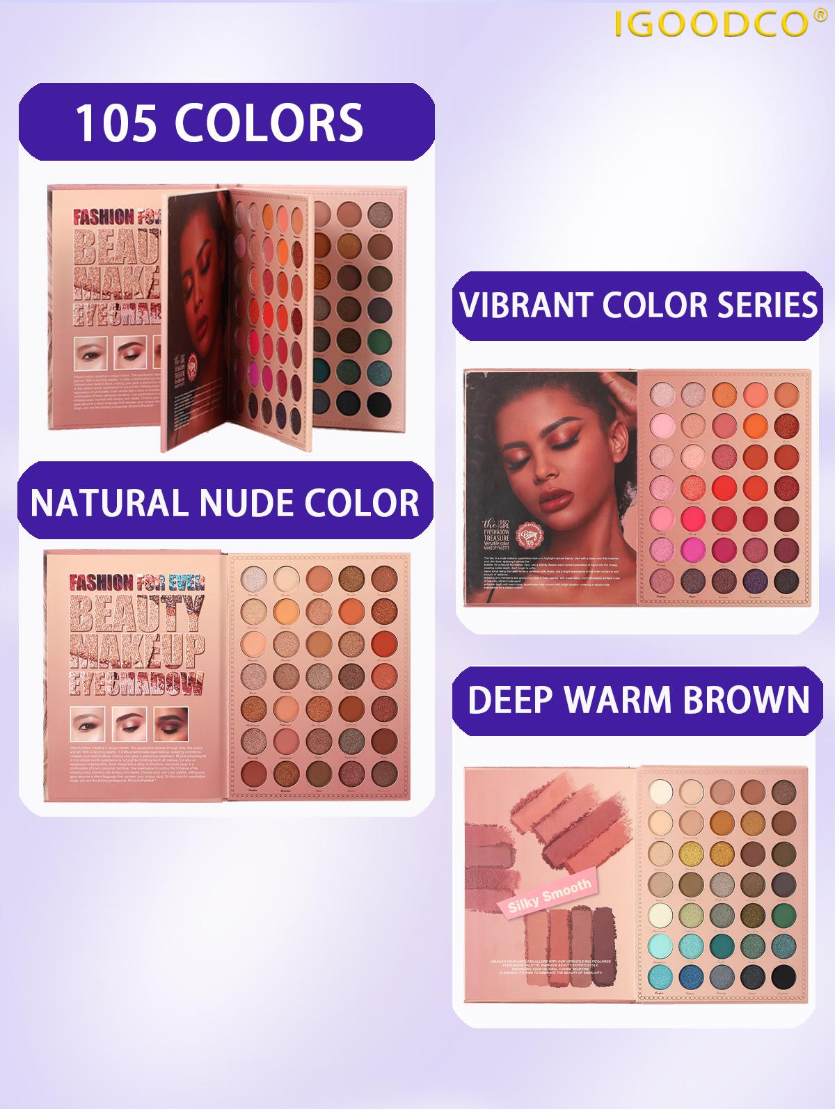 IGOODCO (Model: IG3065) new high gloss matte multi-color Christmas gift makeup eye shadow book