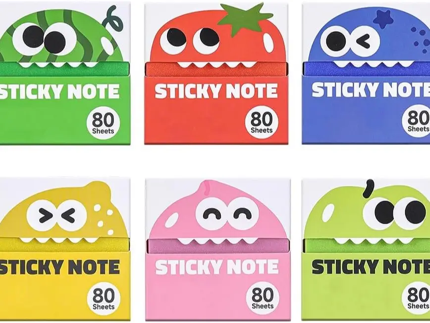 Translucent Pull-Out Sticky Notes (6 Boxes), Reusable, Strong Adhesion, No Residue, for Office & School Ab Training Planning & Page Marking, Translucent Sticky Notes