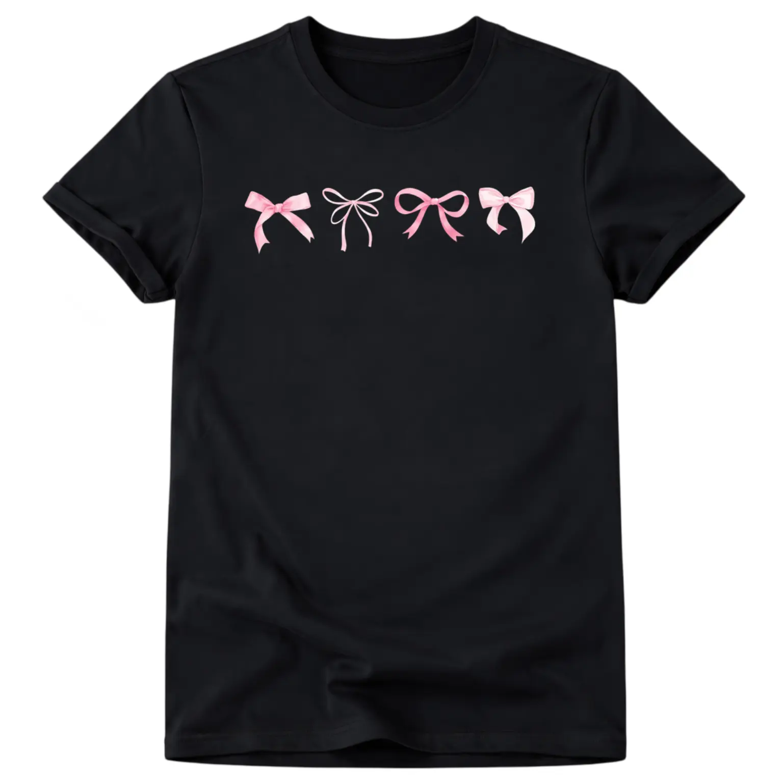 Coquette Pink Bow Graphic Tee Women Balletcore Shirt