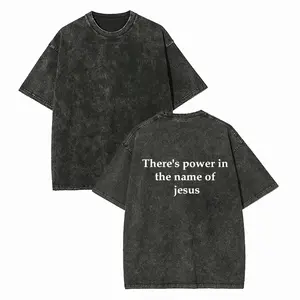 Vintage Washed Graphic T-Shirt for Women and Men, Oversized Double Sided Print Tee, Casual Loose Fit Short Sleeve Streetwear Shirt, Acid Wash Summer Top, Urban Fashion Casual T-Shirt for Daily Wear