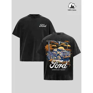 Vintage American Tough Truck Graphic T-Shirt, Retro Washed Oversized Tee, Western Country Pickup Shirt, Unisex Casual Streetwear Top