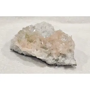 Apophyllite with Stillbite & Green Apophyllite Raw Crystal Cluster