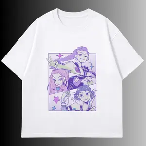 Demon Hunters Kpop Shirt Jinu Manga Tee, Huntrix Girls Mira Rumi Joey Shirt, Saja Girls Fan Kpop Idol Group Graphic T-Shirt, Y2K Retro Streetwear Outfit, Unisex Gift for Kpop Fans Birthday Idea